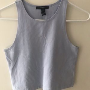 Baby Blue Razorback Crop Top